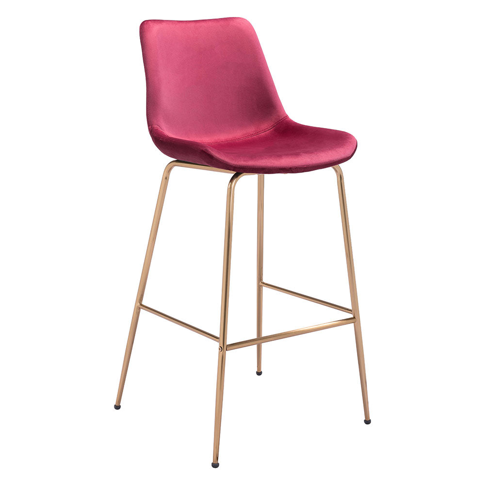 TONY BARSTOOL RED & GOLD