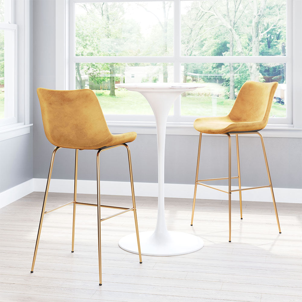 TONY BARSTOOL YELLOW & GOLD