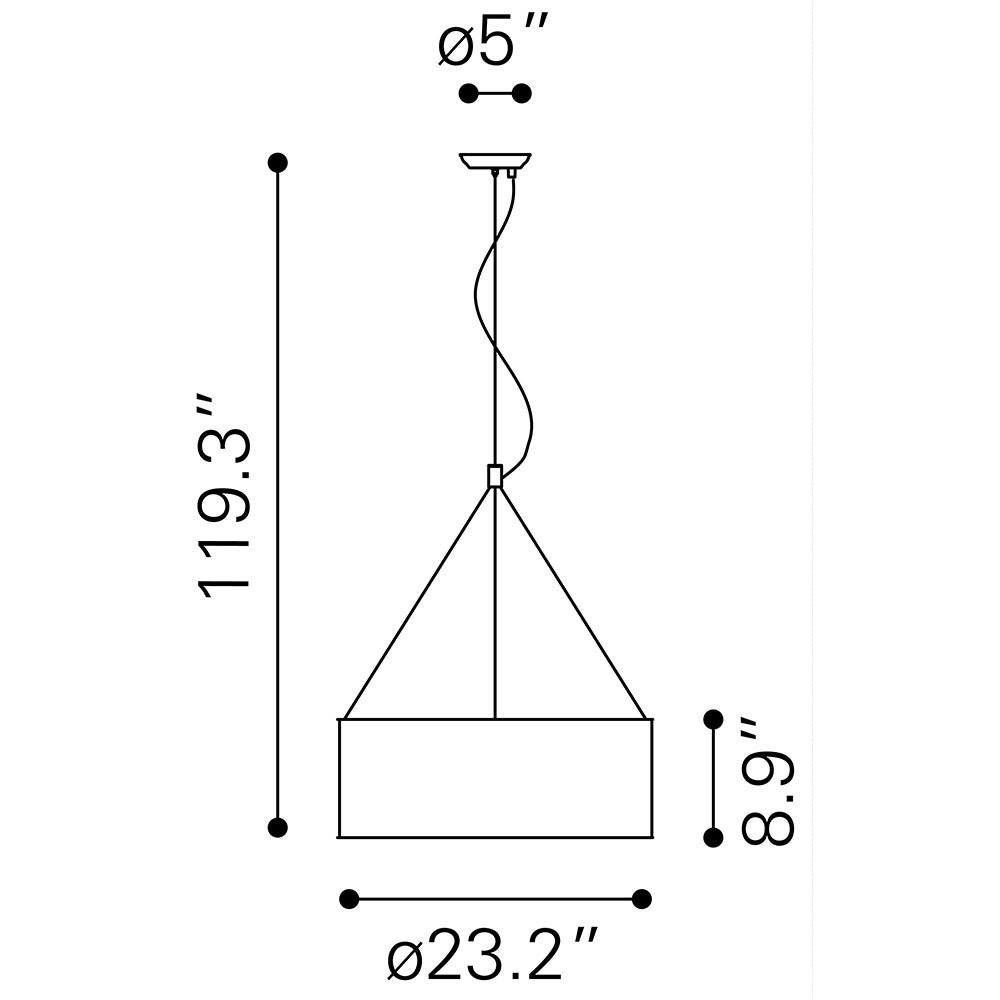 JENA CEILING LAMP CHROME