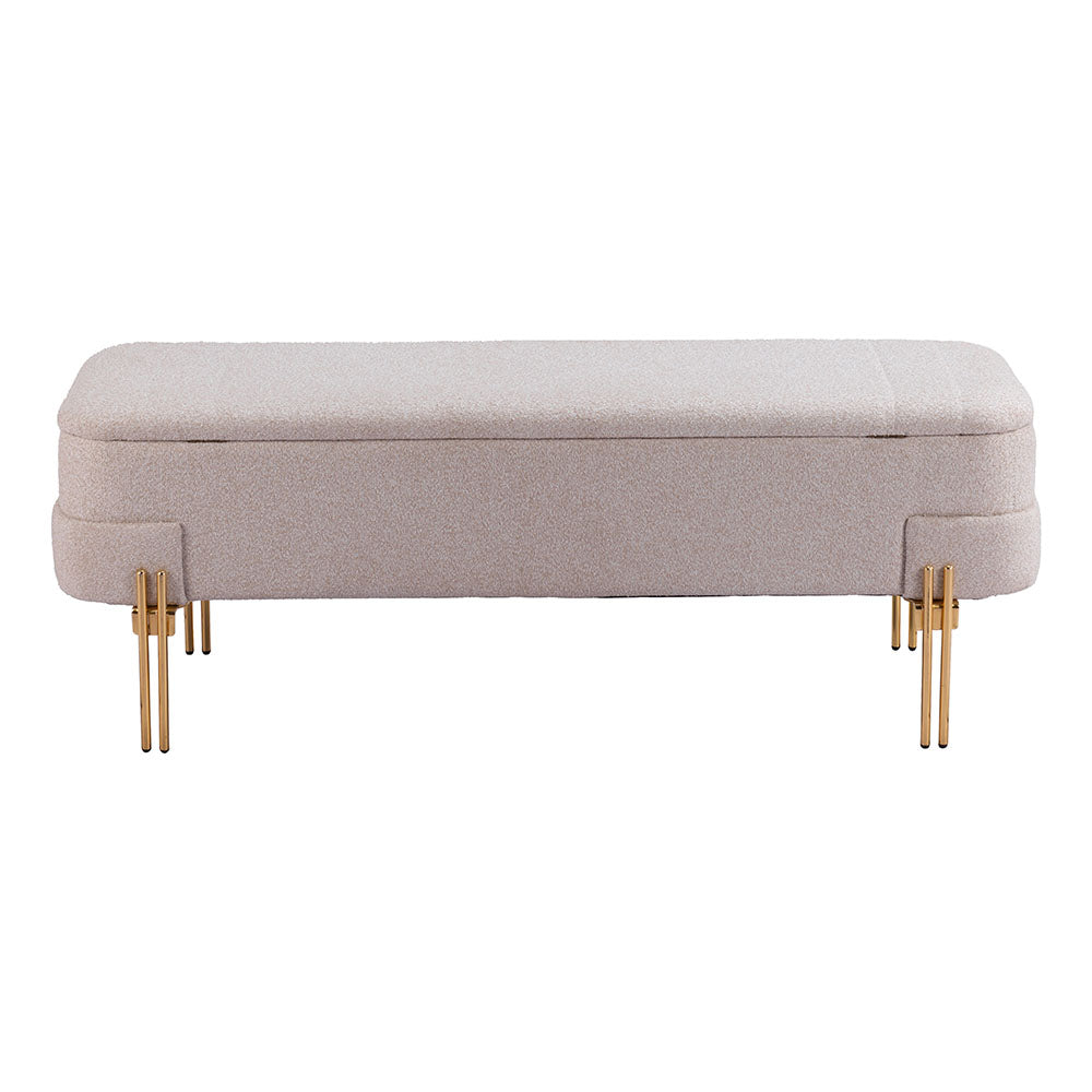 LEBRETON STORAGE BENCH OATMEAL BEIGE