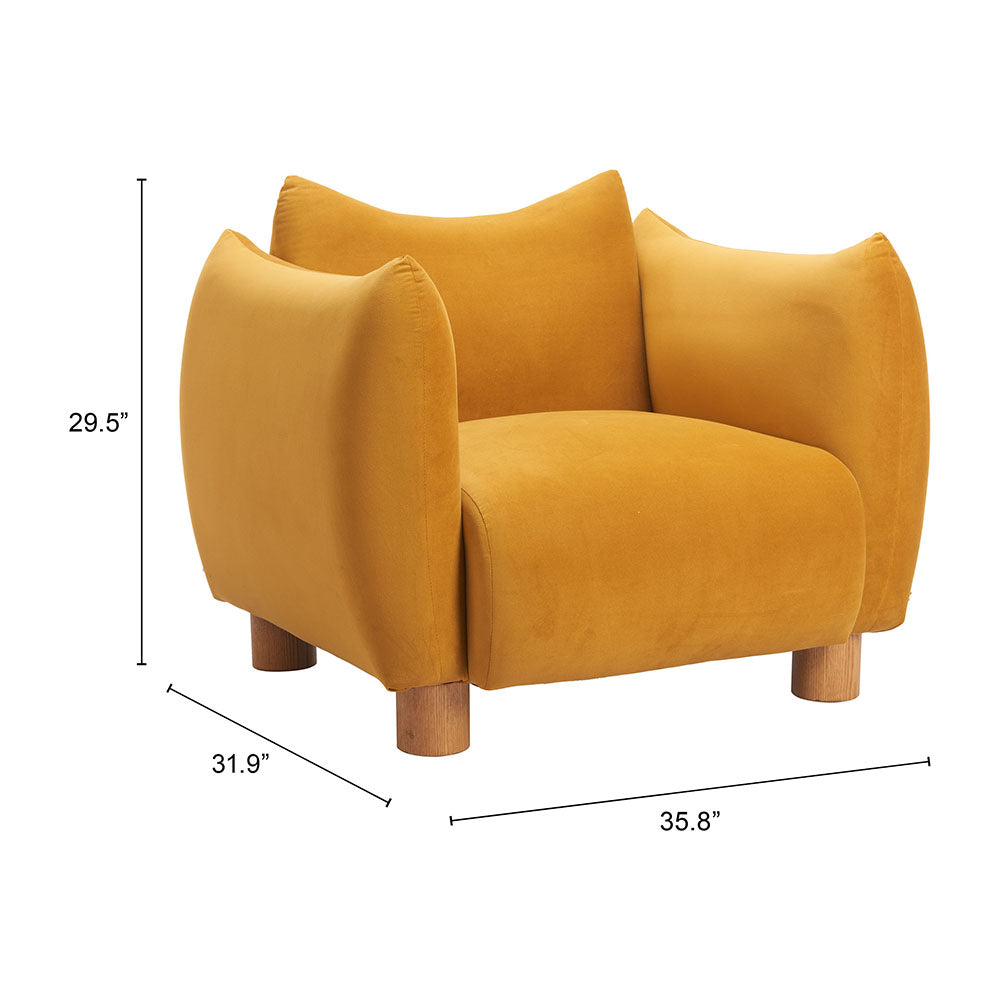 MEIA ACCENT CHAIR MUSTARD
