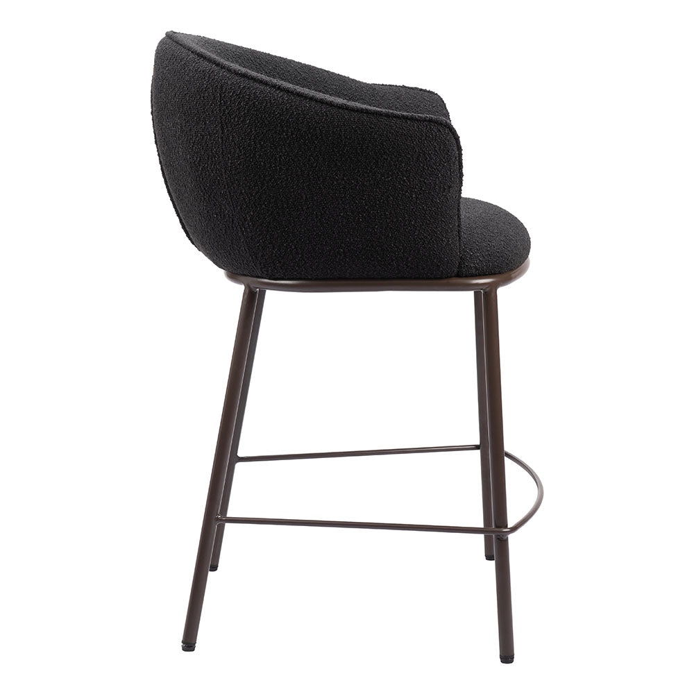 ESSEN COUNTER STOOL BLACK & BRONZE