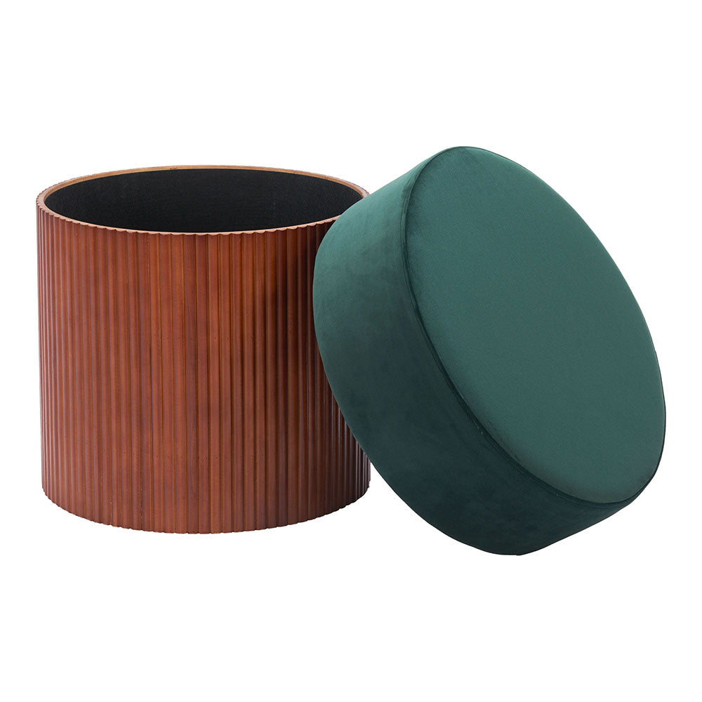 BOTO STORAGE OTTOMAN GREEN