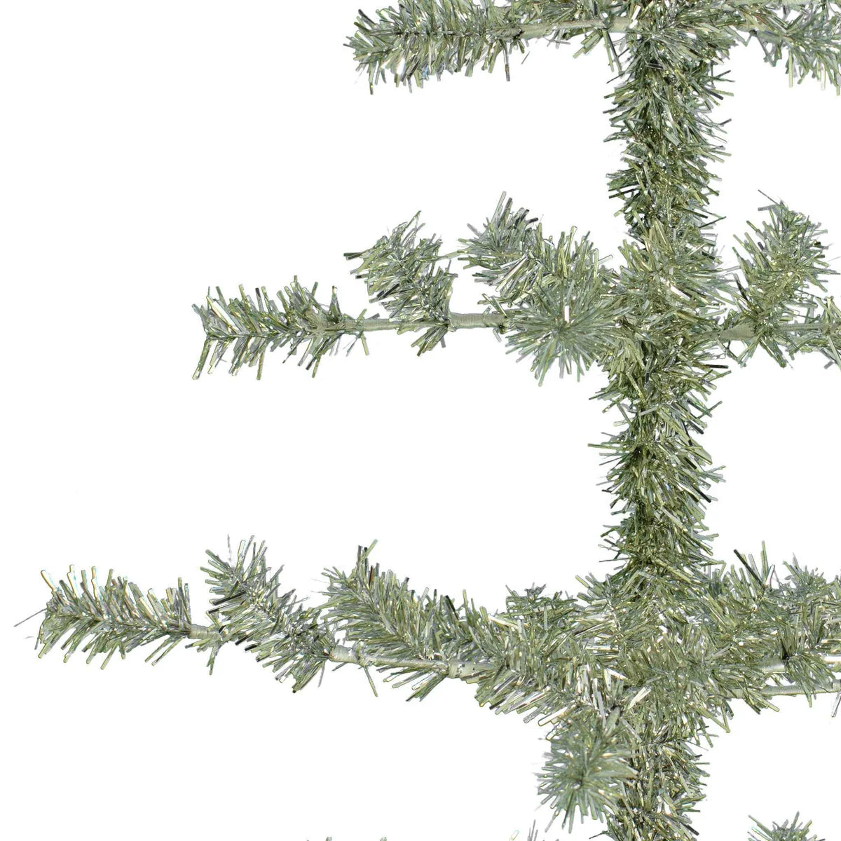 VINTAGE SILVER TINSEL TWIG TREE
