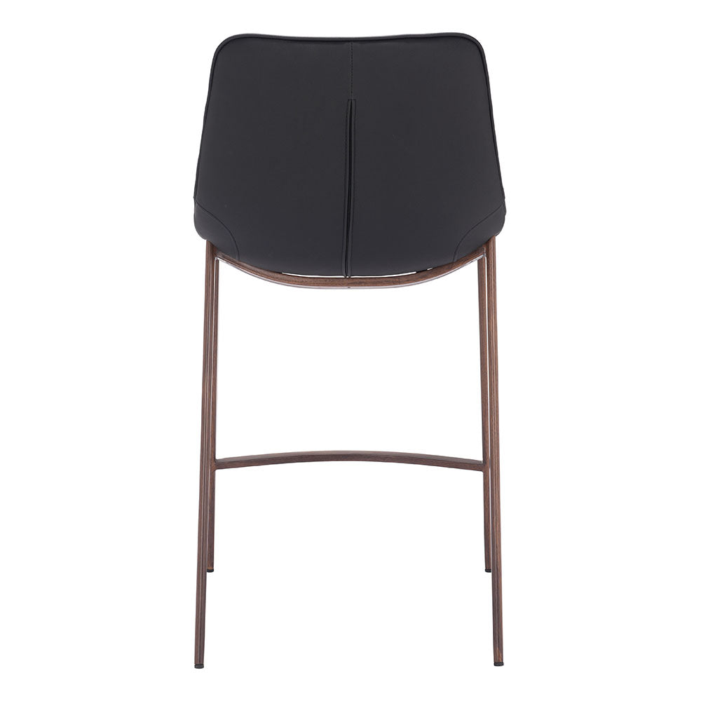 MAGNUS COUNTER STOOL BLACK & WALNUT