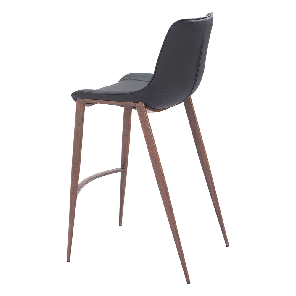 MAGNUS BARSTOOL BLACK & WALNUT
