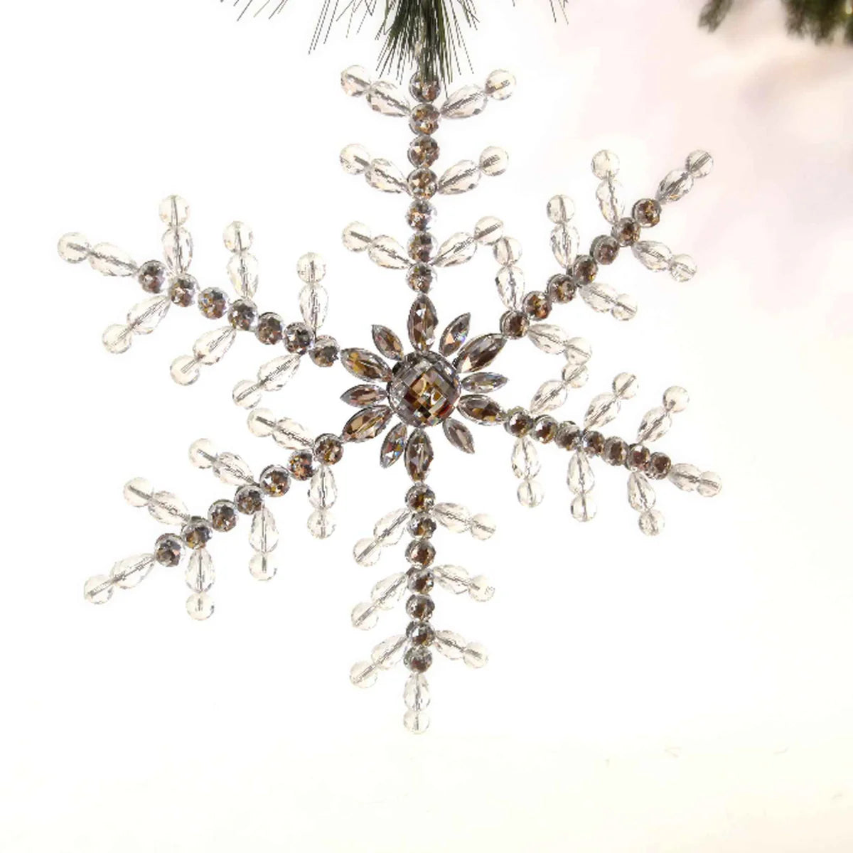 ACRYLIC BEADED SNOWFLAKE