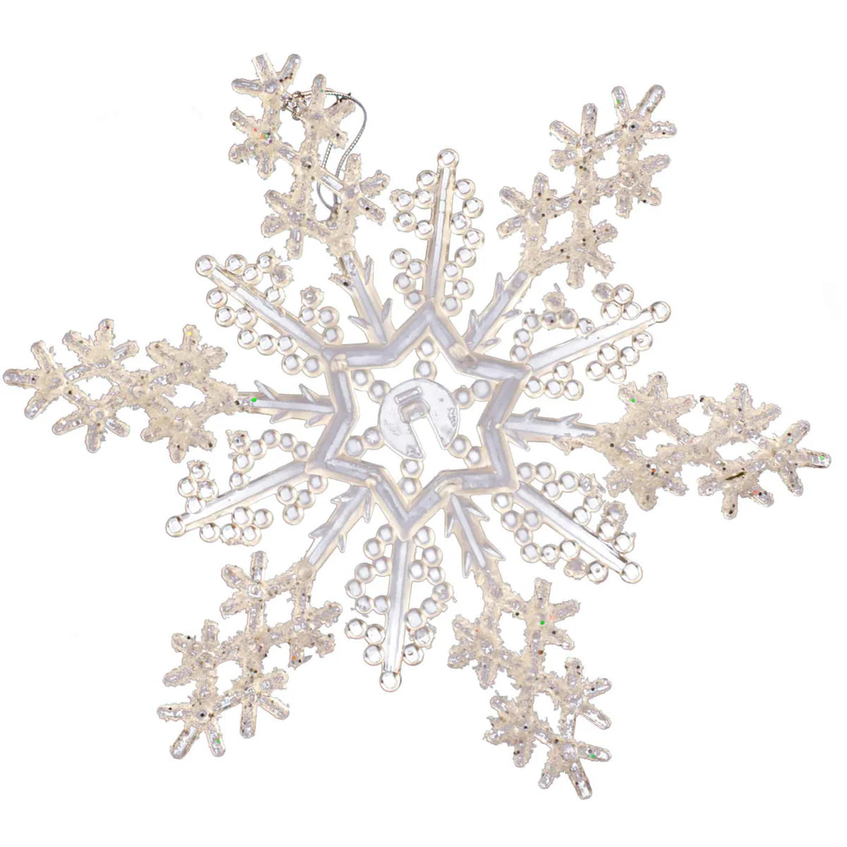 ACRYLIC GLITTER SNOWFLAKE