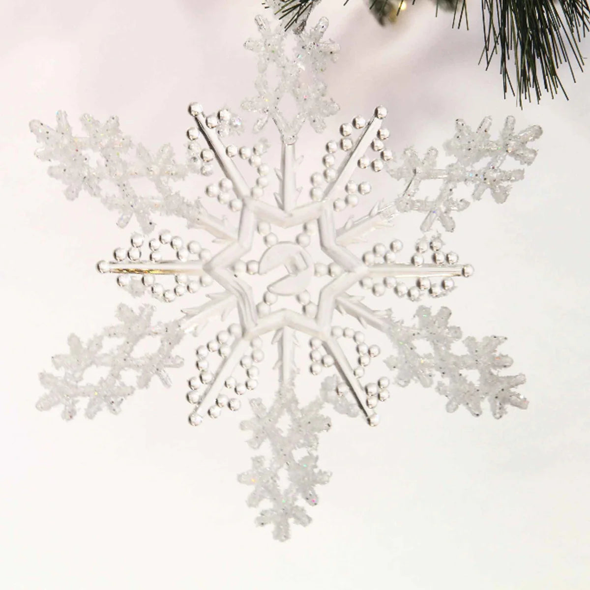 ACRYLIC GLITTER SNOWFLAKE