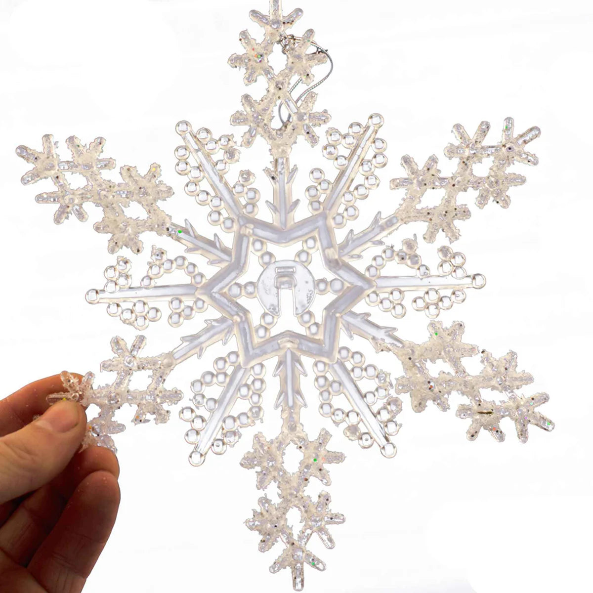 ACRYLIC GLITTER SNOWFLAKE