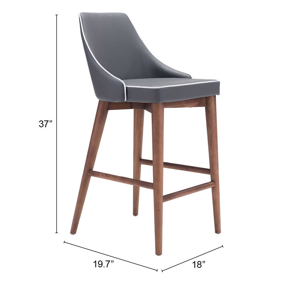 MOOR COUNTER STOOL DARK GRAY