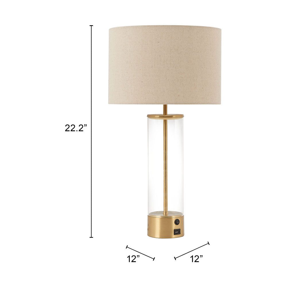 BOREAL TABLE LAMP BEIGE & GOLD