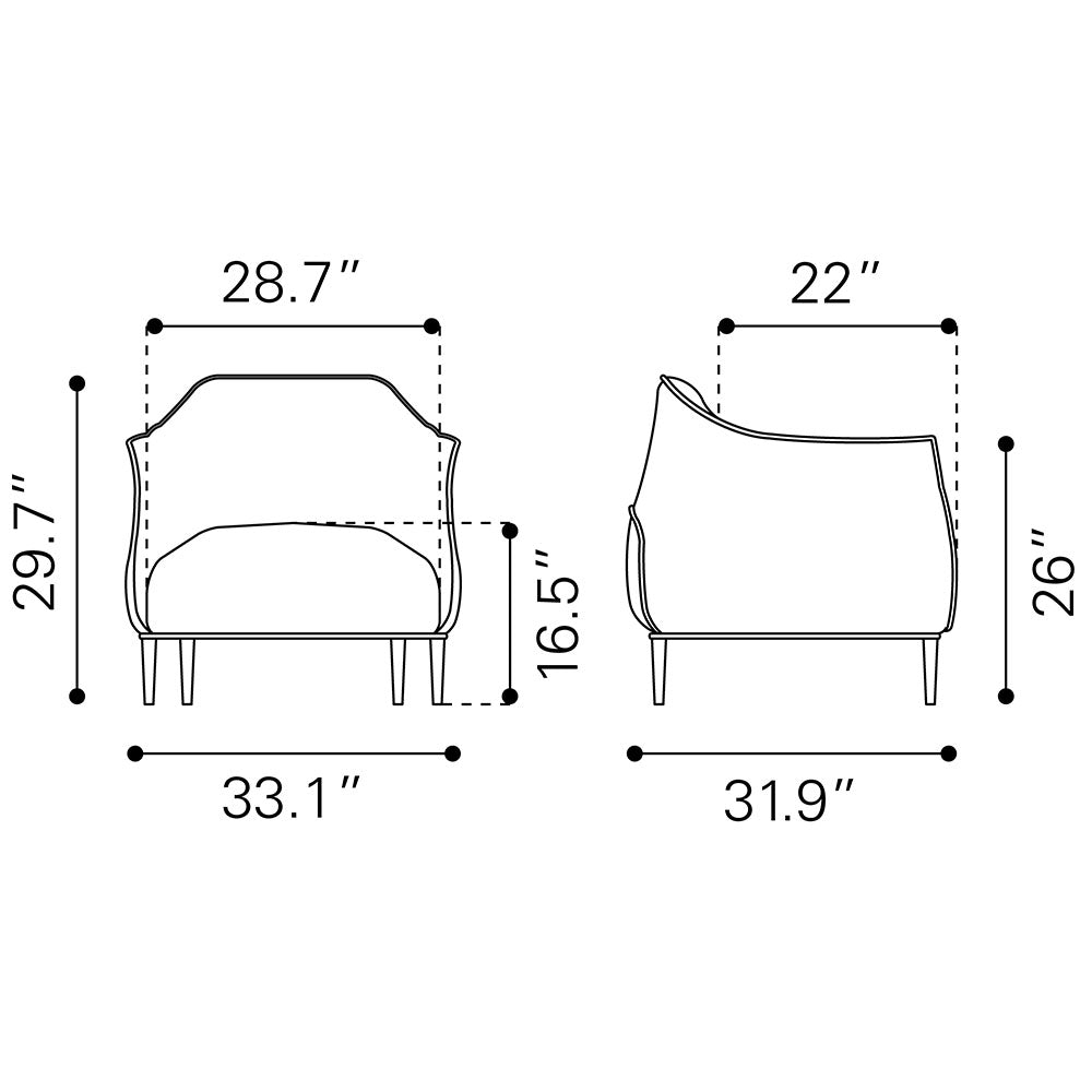 JULIAN ACCENT CHAIR GRAY