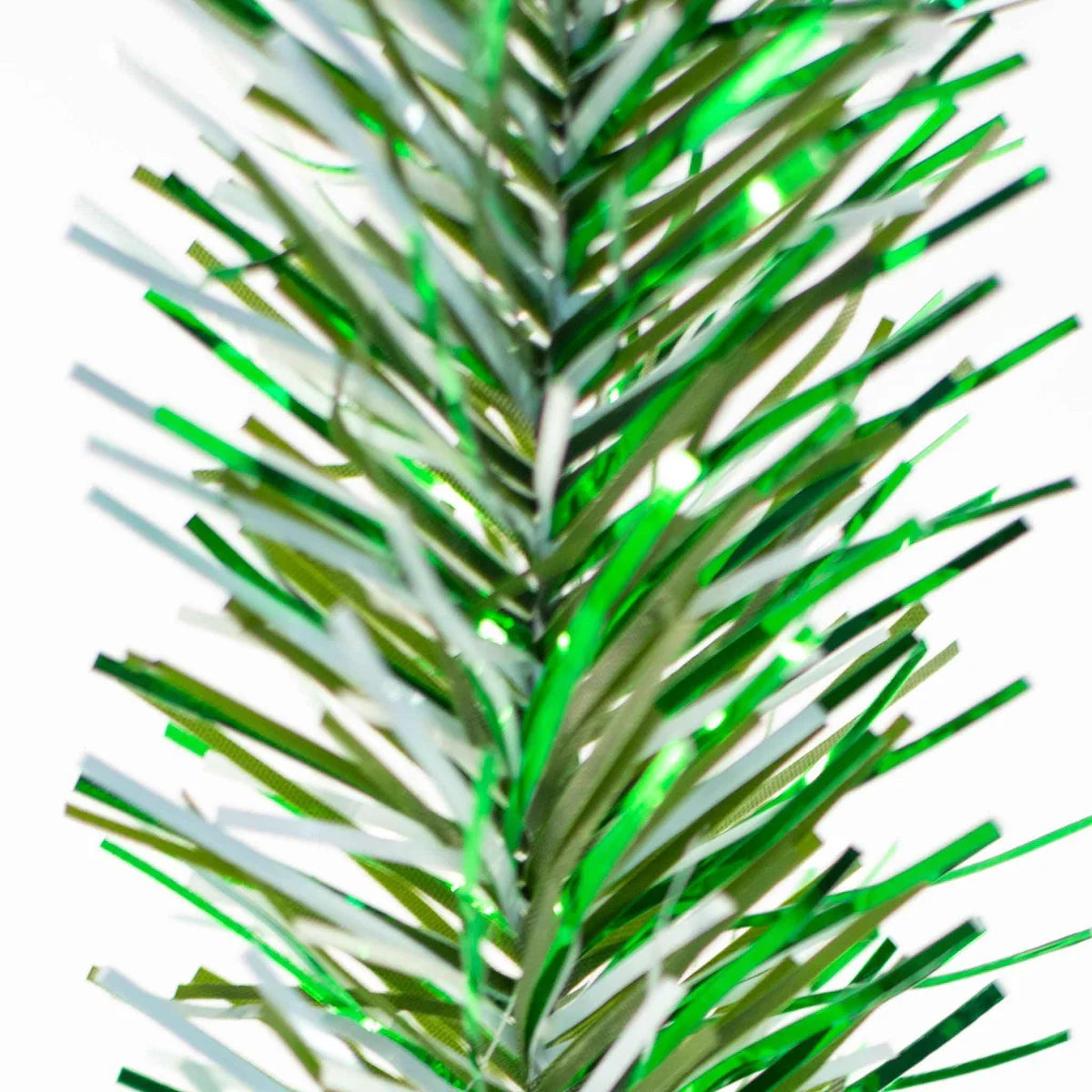 ALPINE GREEN & WHITE TINSEL GARLAND