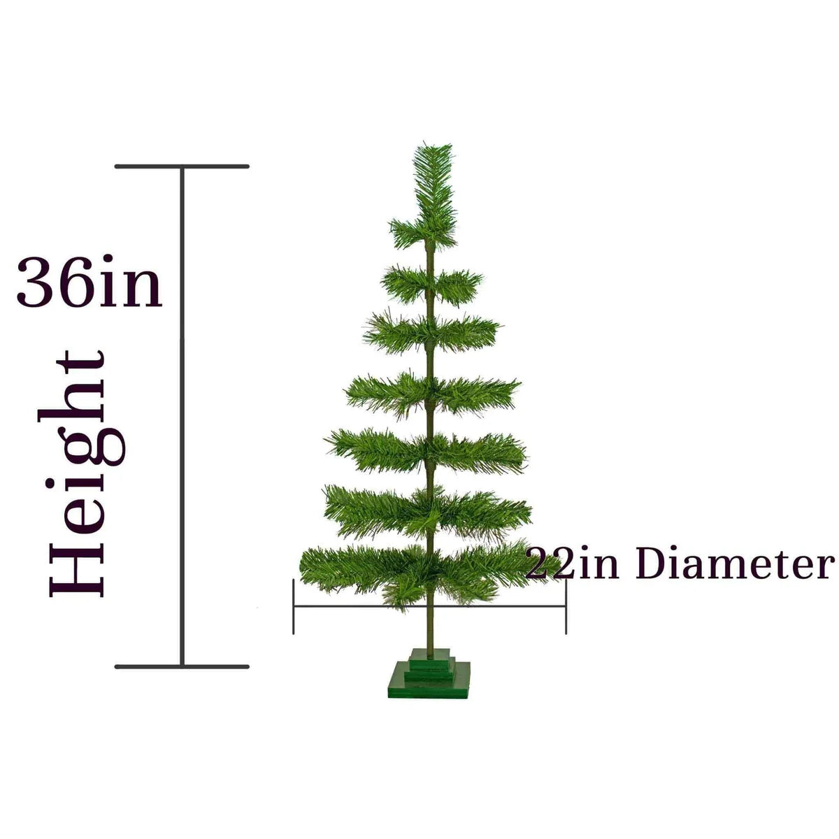 ALPINE GREEN TINSEL CHRISTMAS TREE