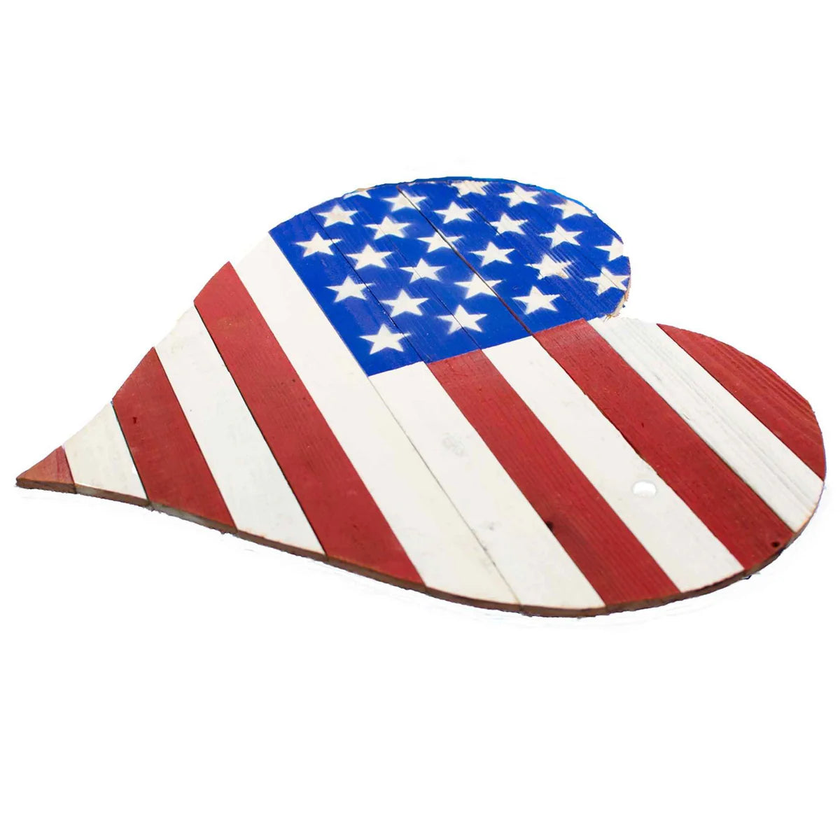 AMERICAN FLAG STRIPED HEART