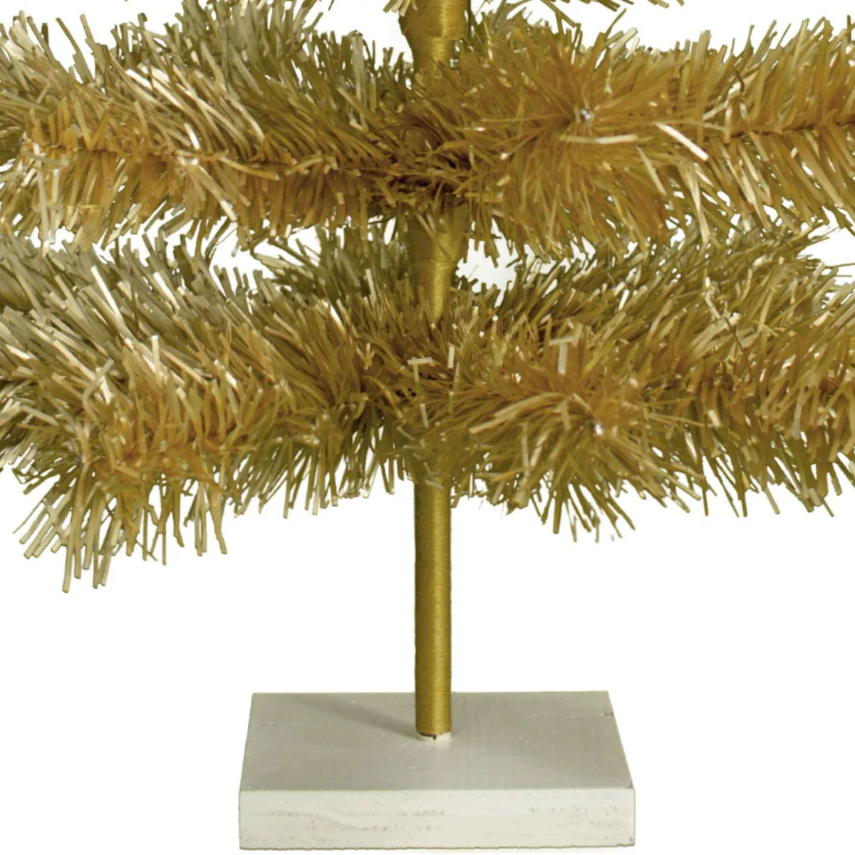 ANTIQUE GOLD TINSEL CHRISTMAS TREE