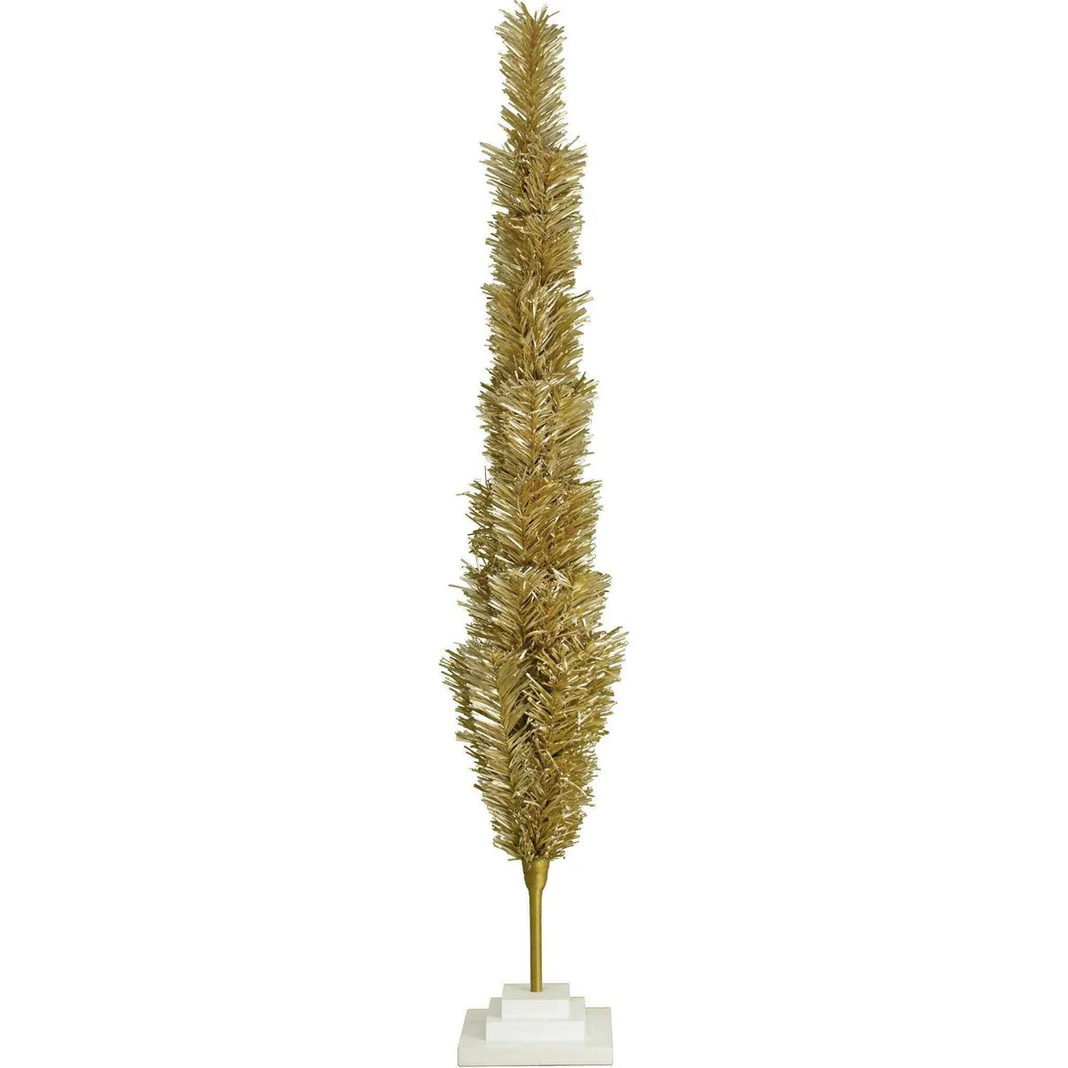 ANTIQUE GOLD TINSEL CHRISTMAS TREE