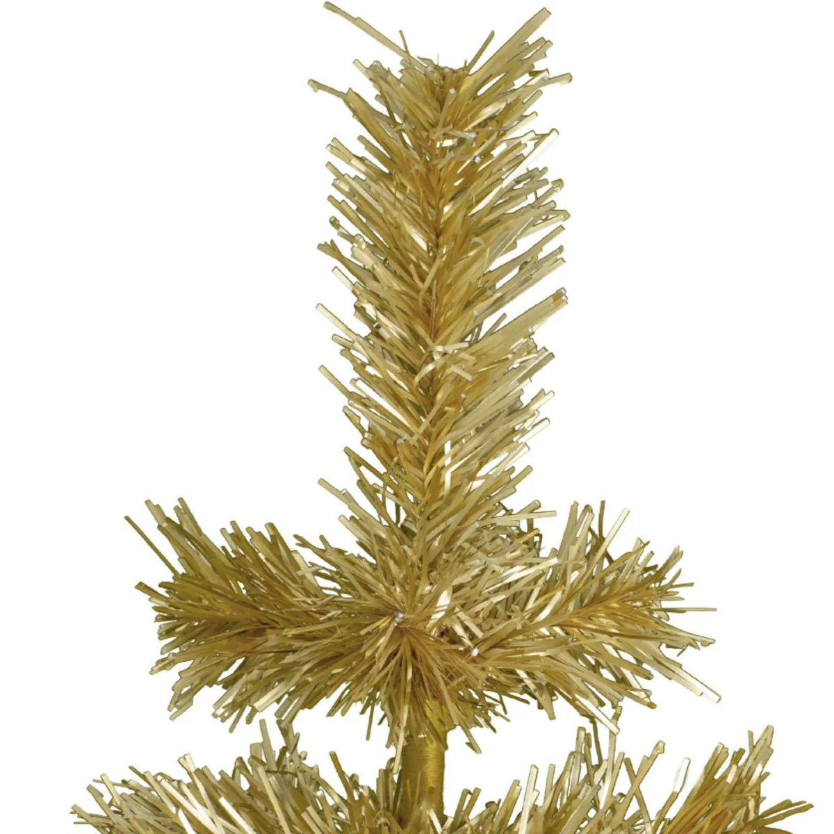 ANTIQUE GOLD TINSEL CHRISTMAS TREE