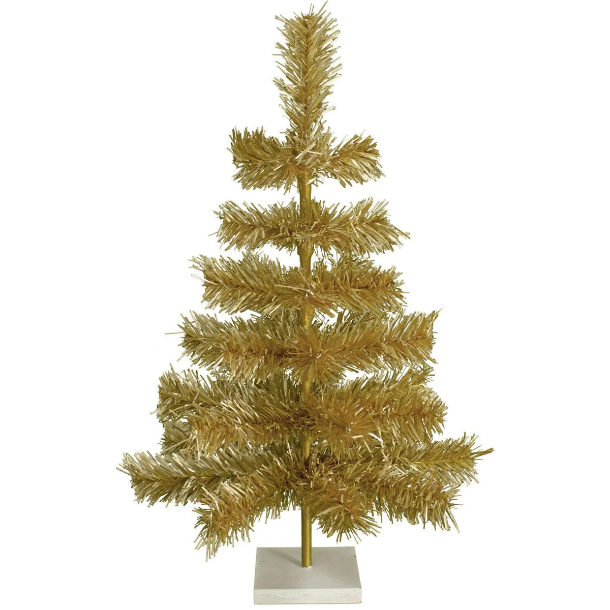 ANTIQUE GOLD TINSEL CHRISTMAS TREE