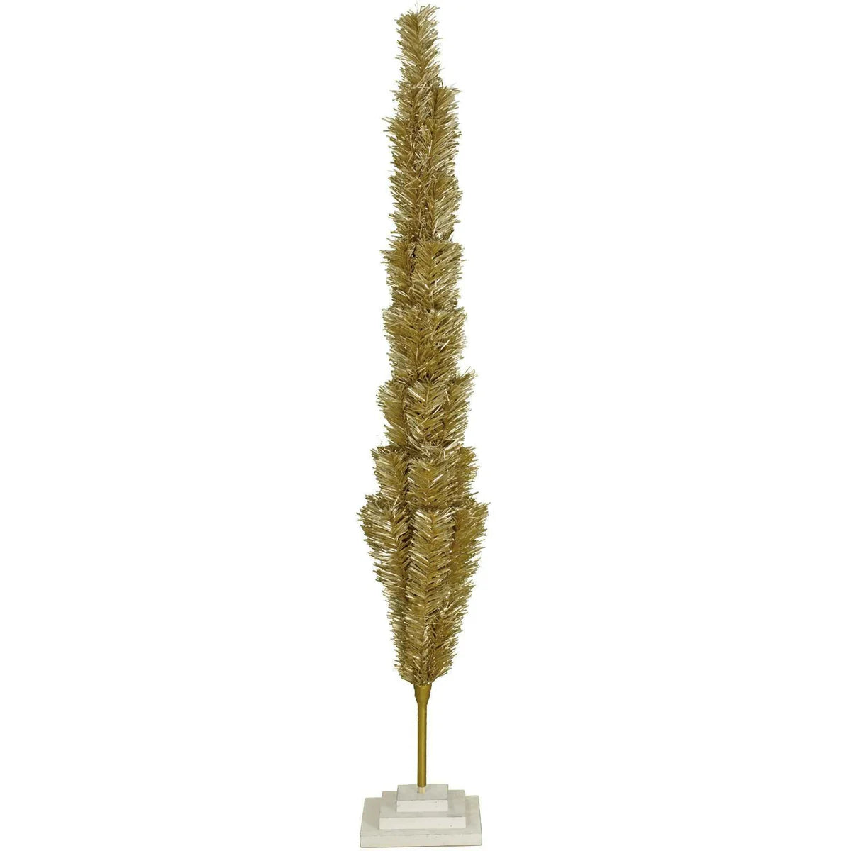 ANTIQUE GOLD TINSEL CHRISTMAS TREE