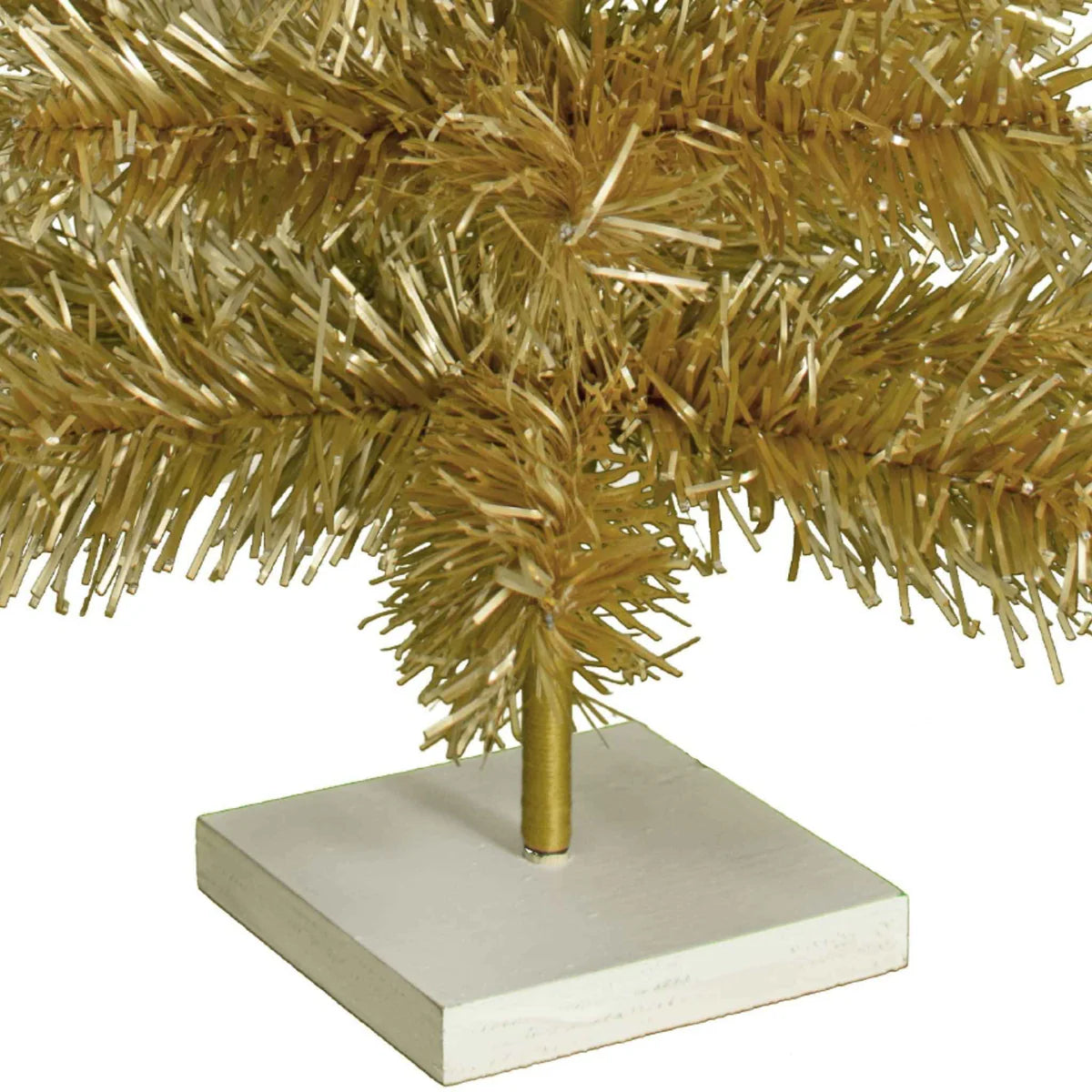 ANTIQUE GOLD TINSEL CHRISTMAS TREE