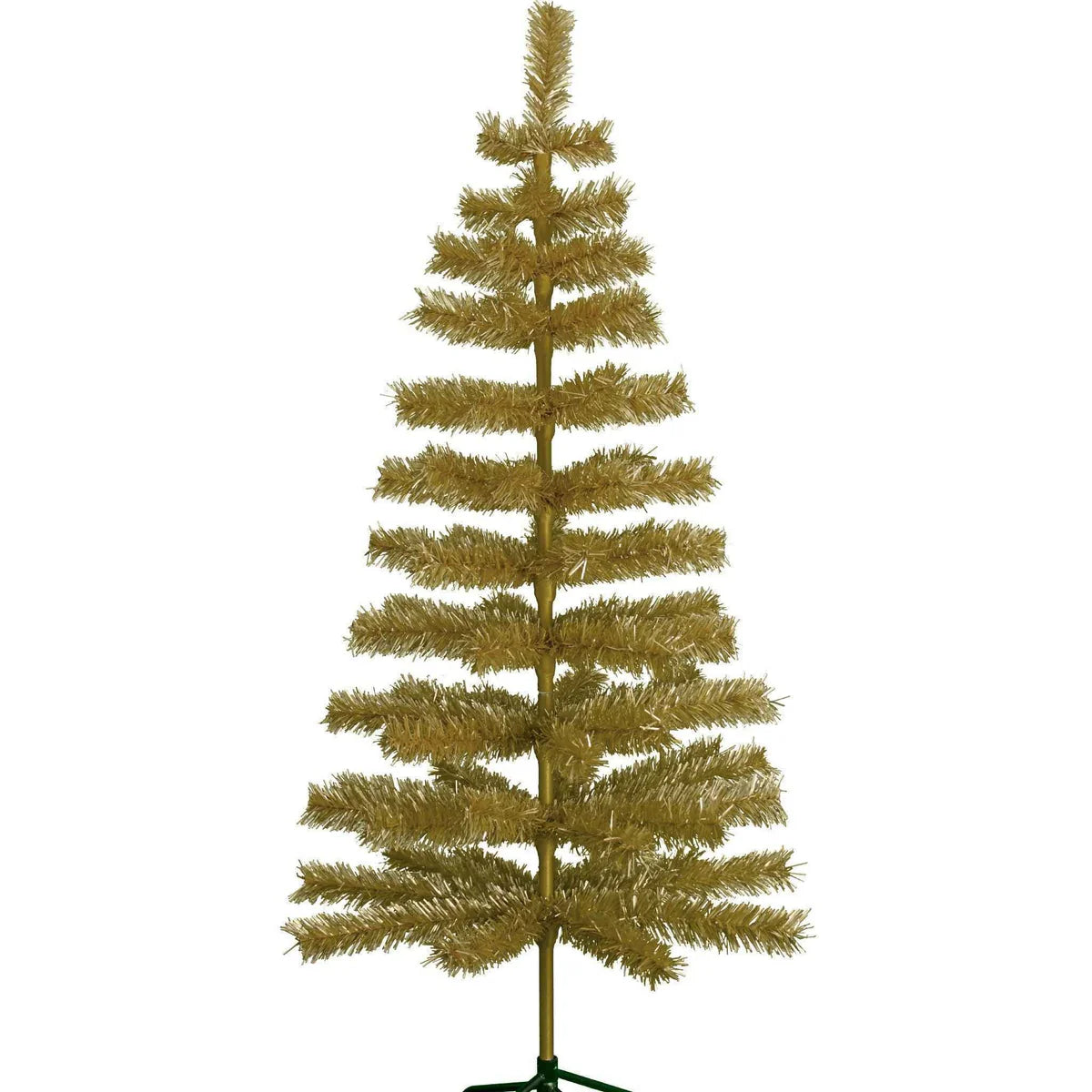 ANTIQUE GOLD TINSEL CHRISTMAS TREE