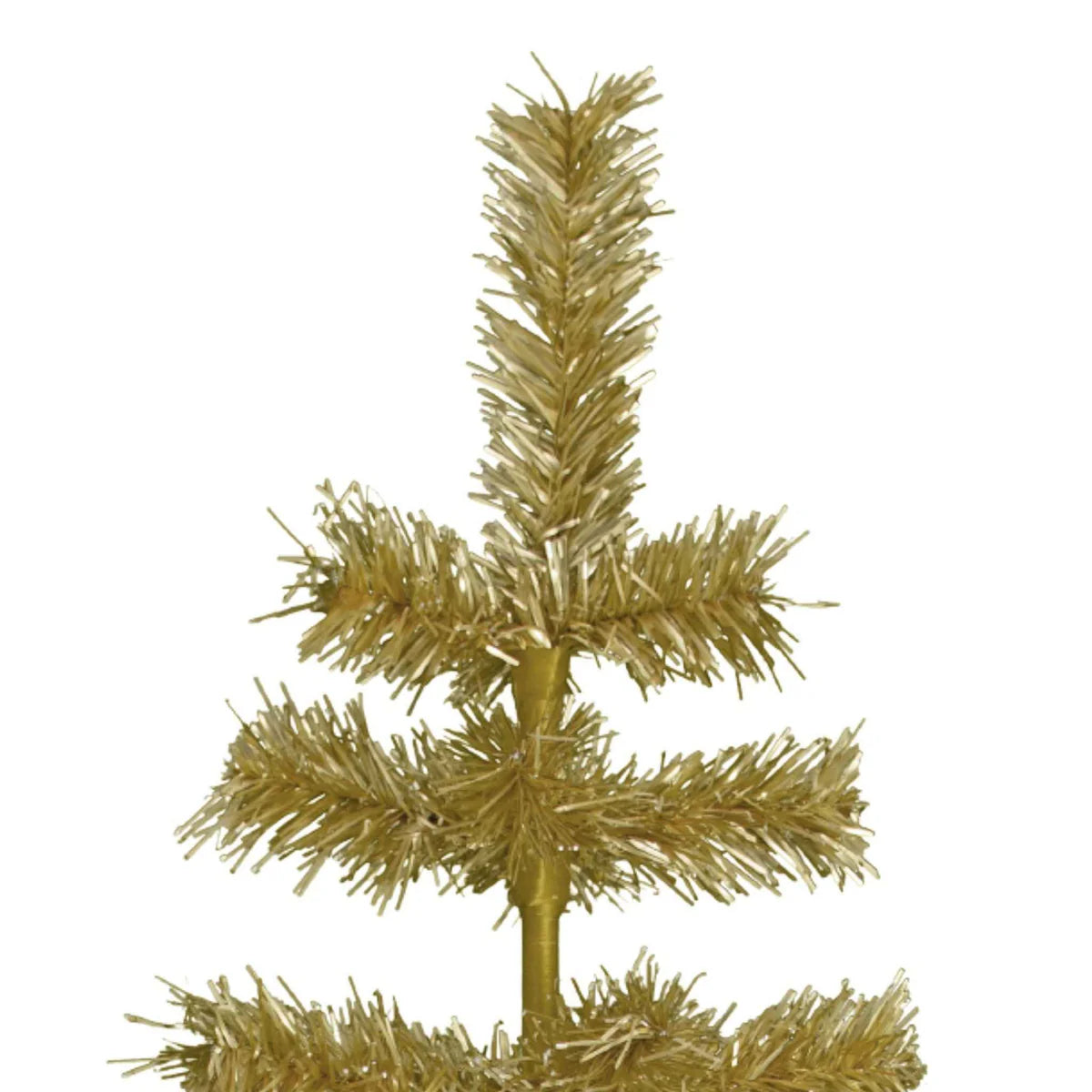 ANTIQUE GOLD TINSEL CHRISTMAS TREE