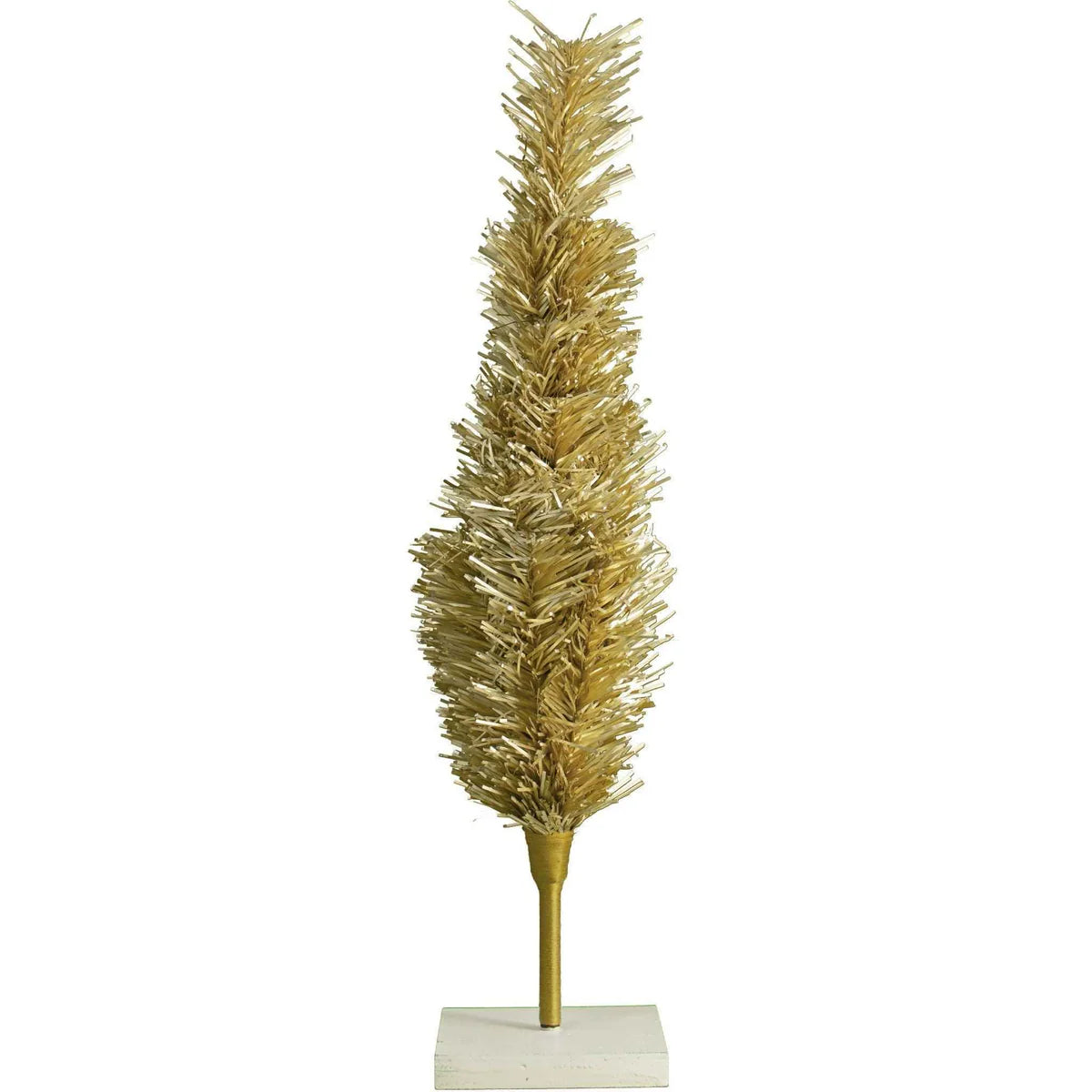 ANTIQUE GOLD TINSEL CHRISTMAS TREE