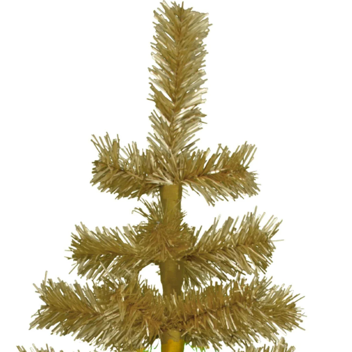 ANTIQUE GOLD TINSEL CHRISTMAS TREE