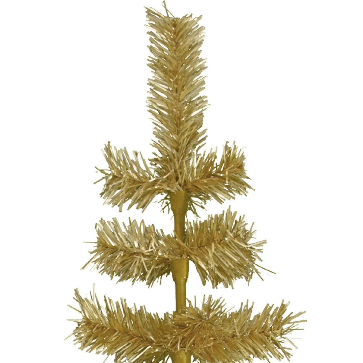 ANTIQUE GOLD TINSEL CHRISTMAS TREE