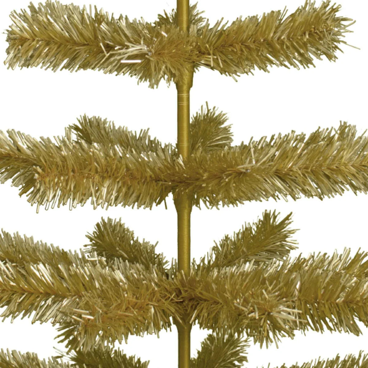 ANTIQUE GOLD TINSEL CHRISTMAS TREE