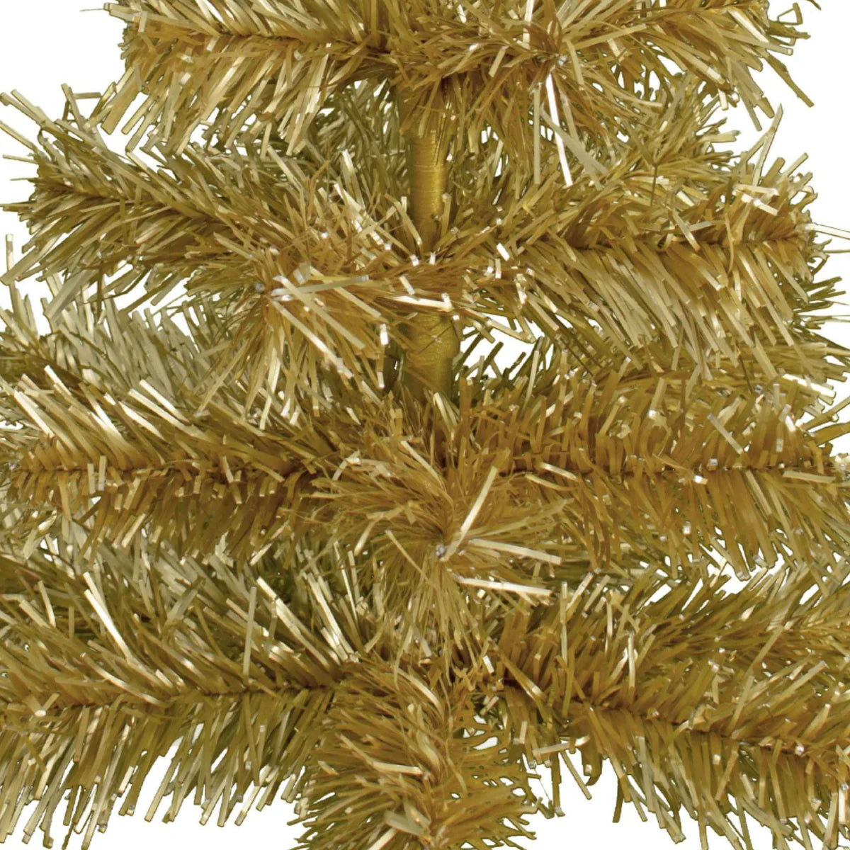 ANTIQUE GOLD TINSEL CHRISTMAS TREE