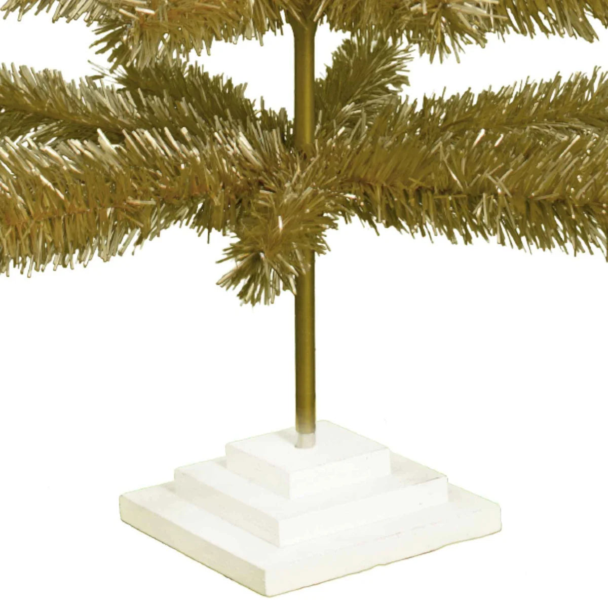 ANTIQUE GOLD TINSEL CHRISTMAS TREE
