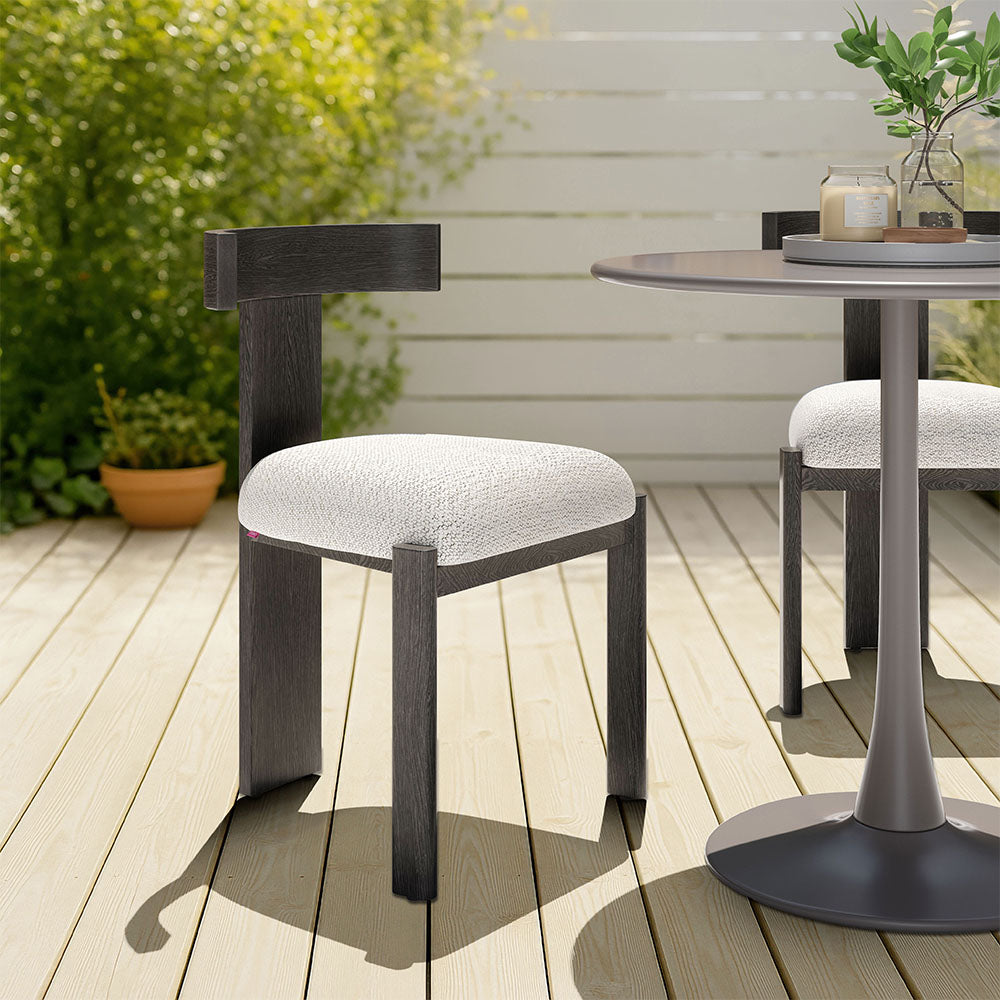 TIANA DINING CHAIR BLACK & BEIGE