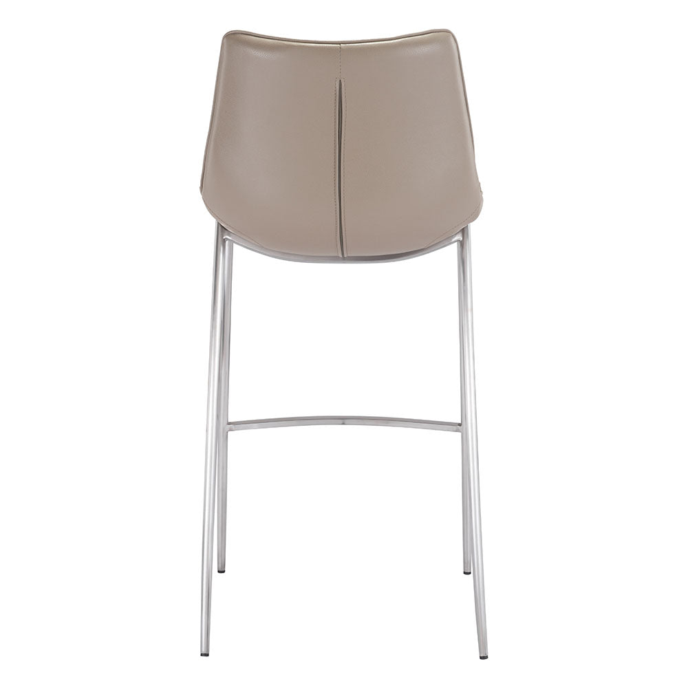 MAGNUS BARSTOOL BROWN & SILVER