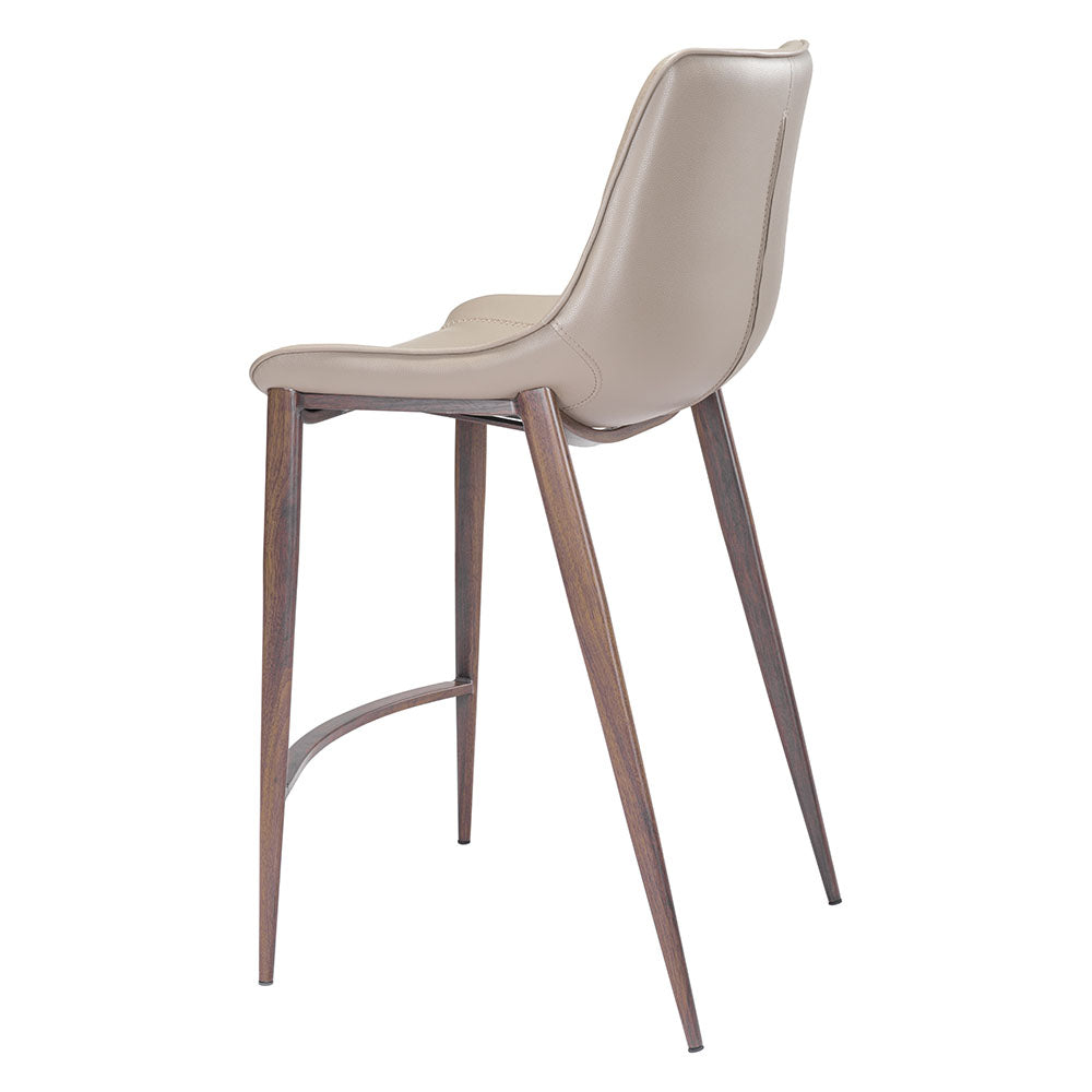 MAGNUS COUNTER STOOL BROWN & WALNUT