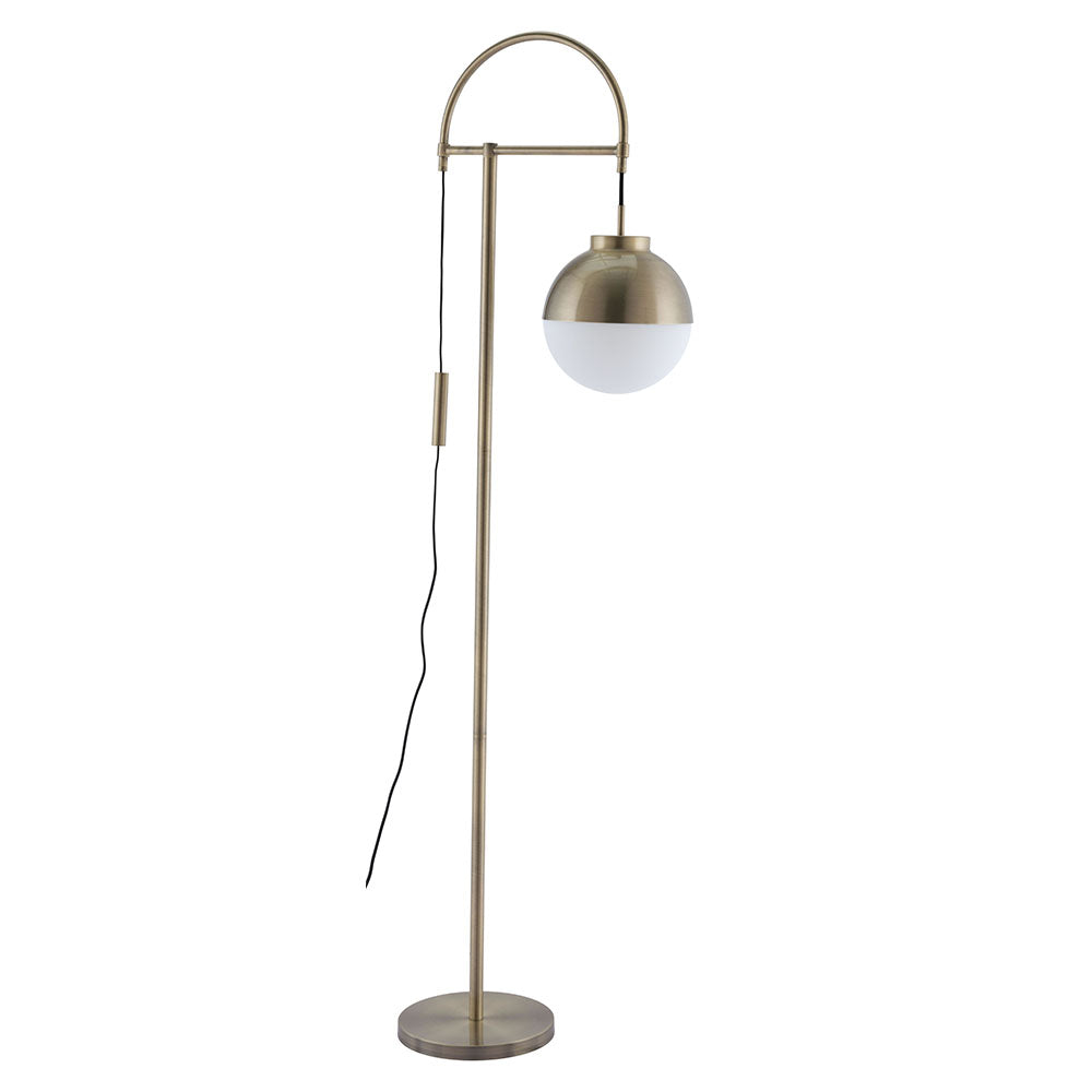 WATERLOO FLOOR LAMP WHITE & BRONZE