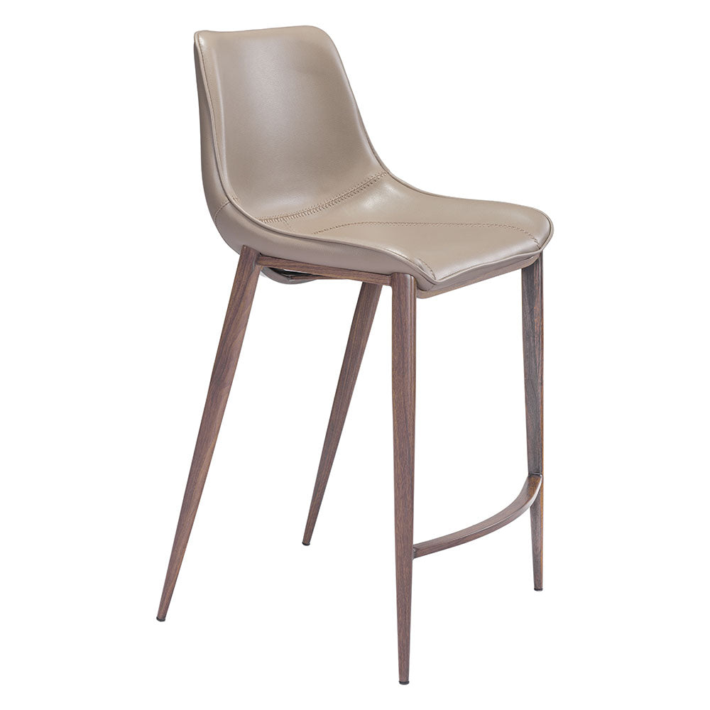 MAGNUS COUNTER STOOL BROWN & WALNUT