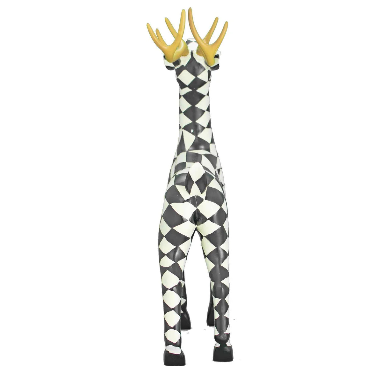 BLACK AND WHITE CHECKERED REINDEER