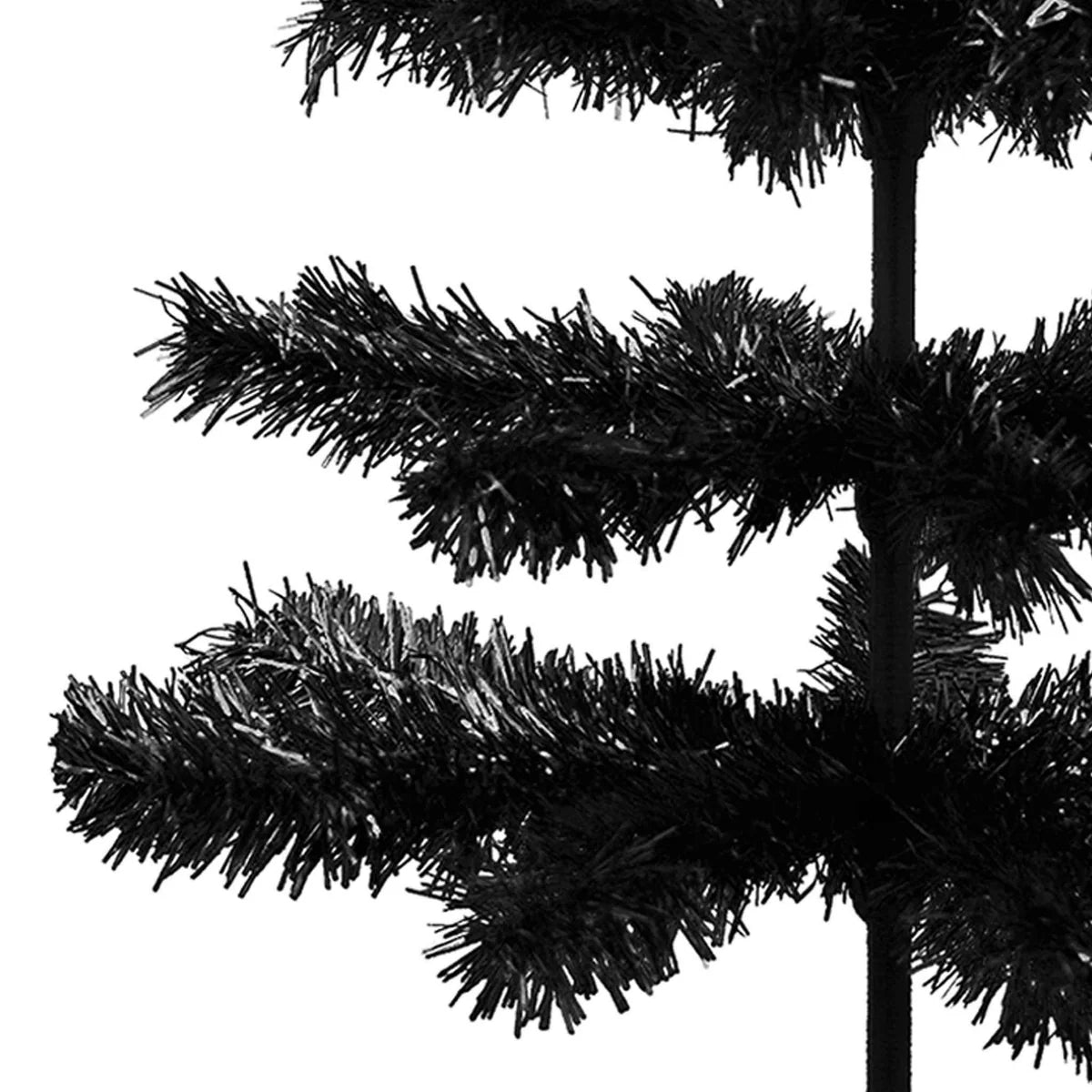 BLACK TINSEL CHRISTMAS TREE