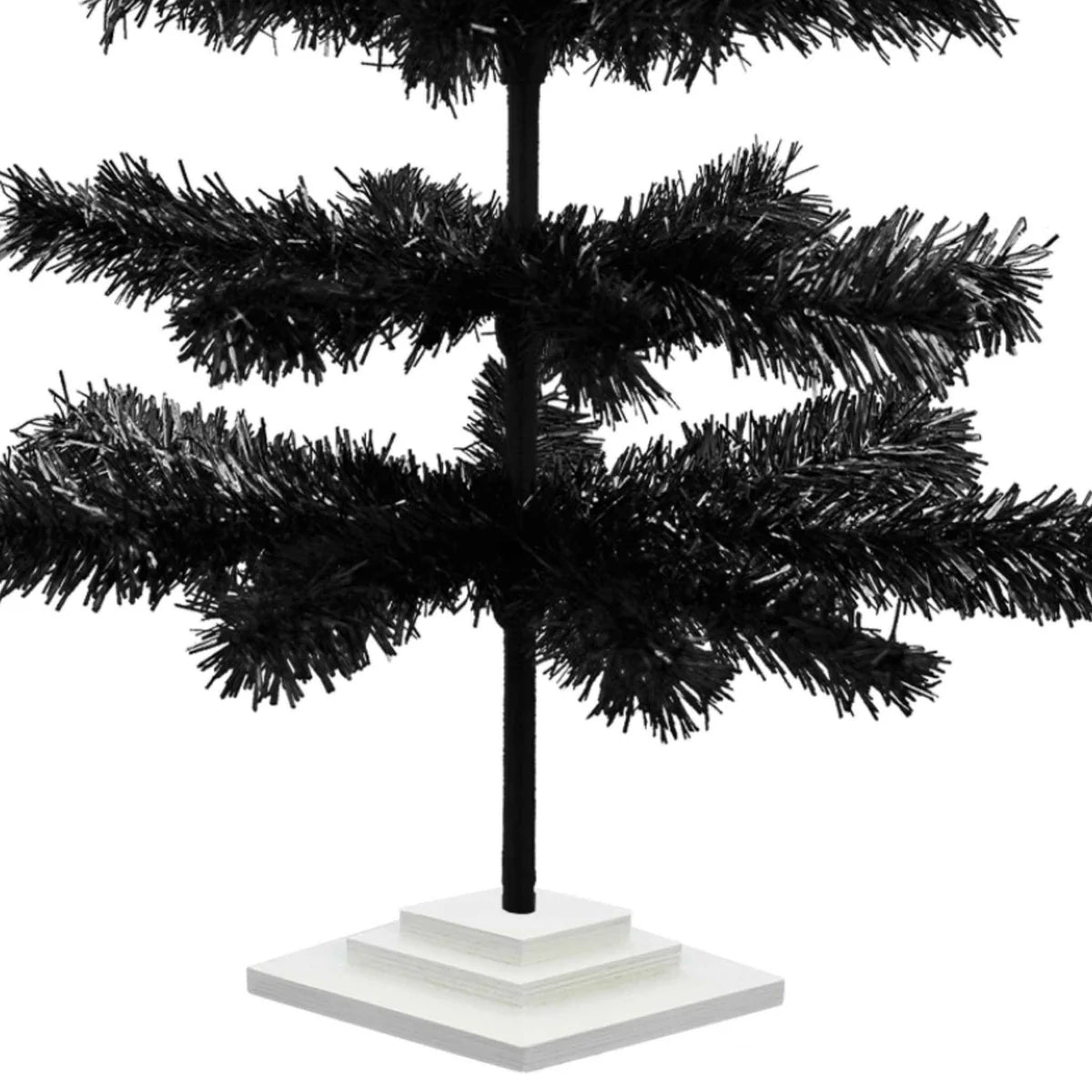 BLACK TINSEL CHRISTMAS TREE