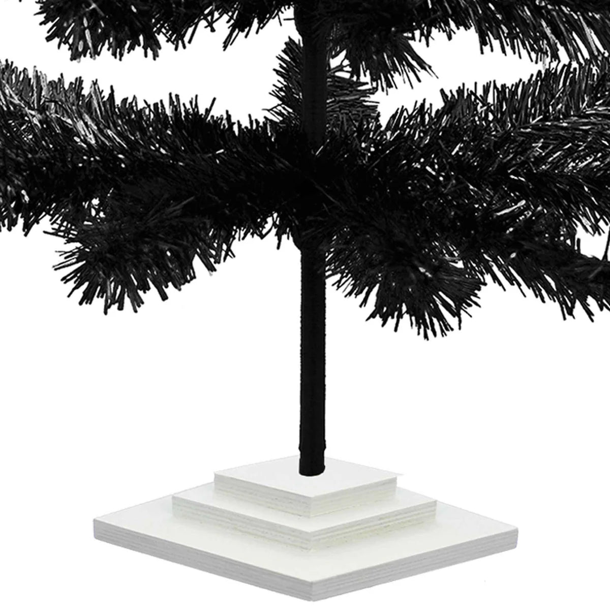 BLACK TINSEL CHRISTMAS TREE