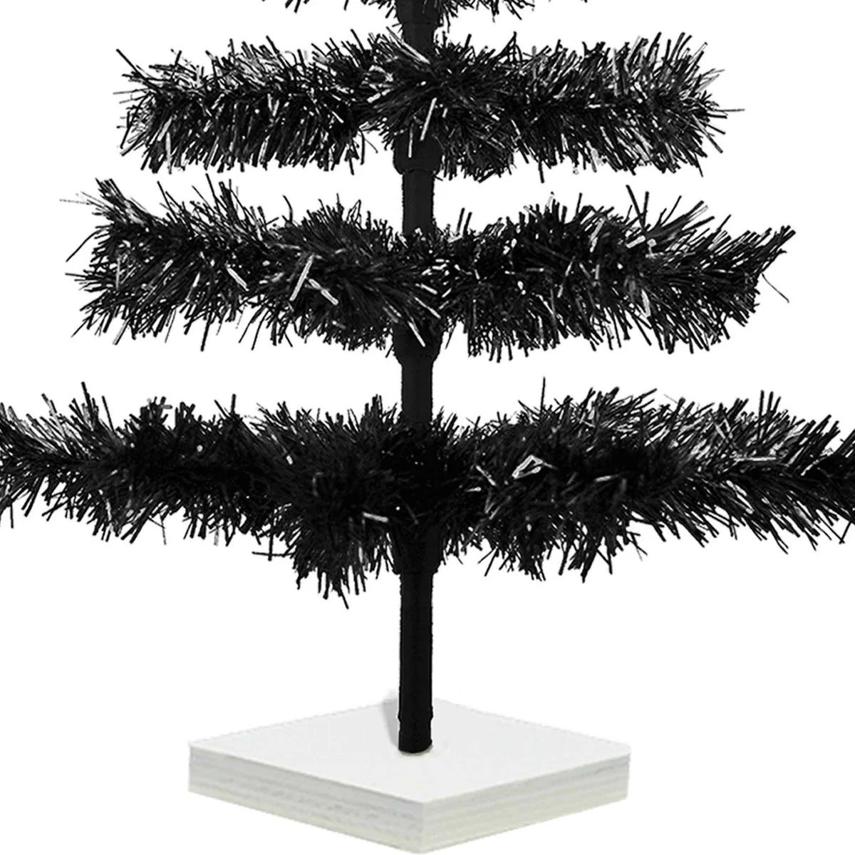 BLACK TINSEL CHRISTMAS TREE