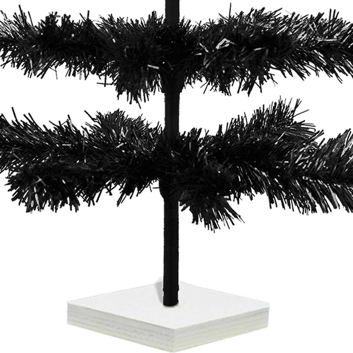 BLACK TINSEL CHRISTMAS TREE