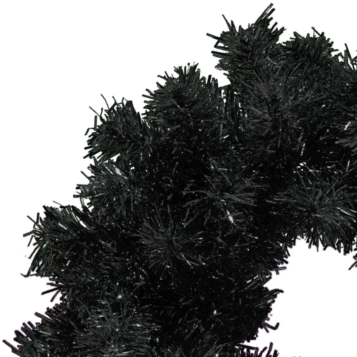 BLACK TINSEL CHRISTMAS WREATHS