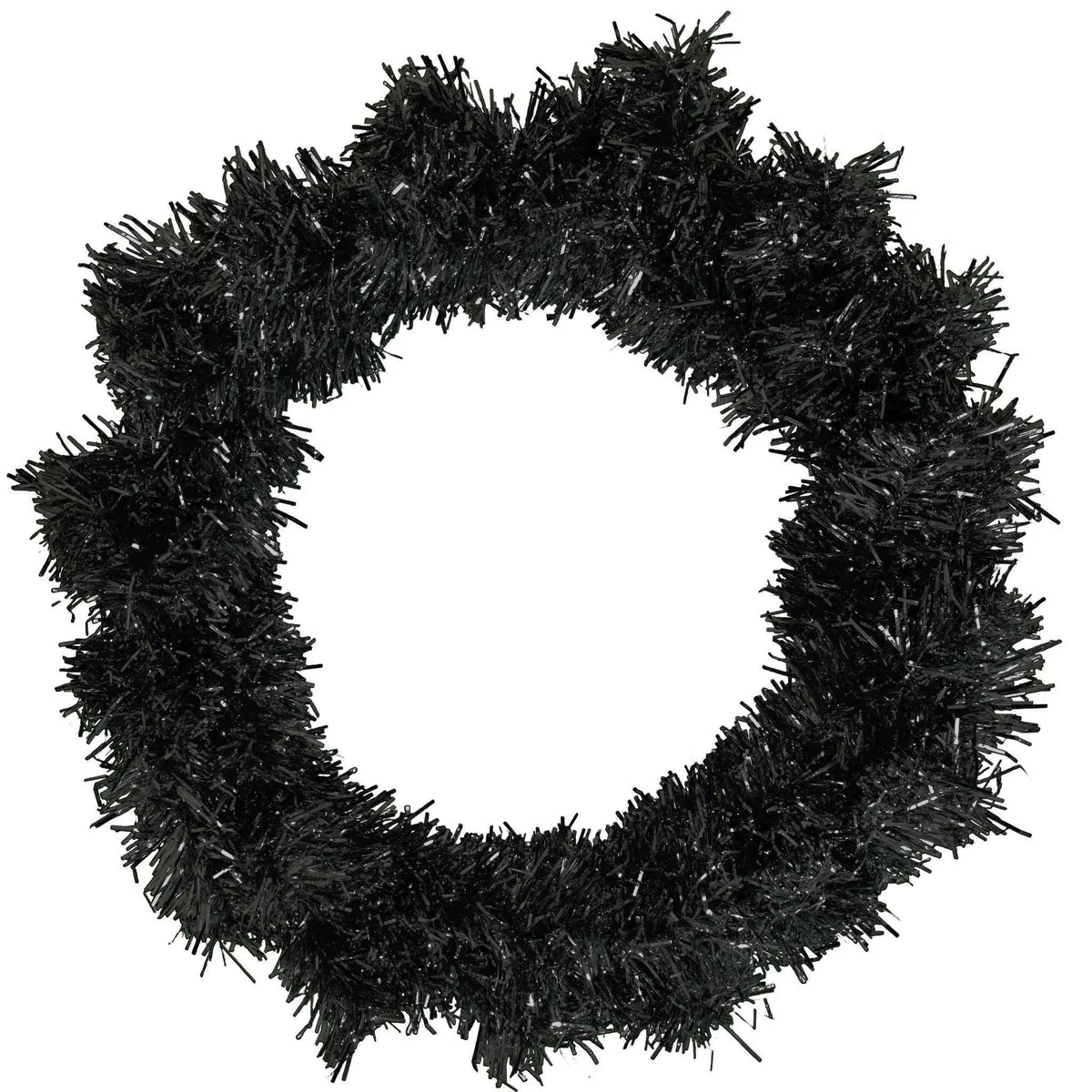 BLACK TINSEL CHRISTMAS WREATHS