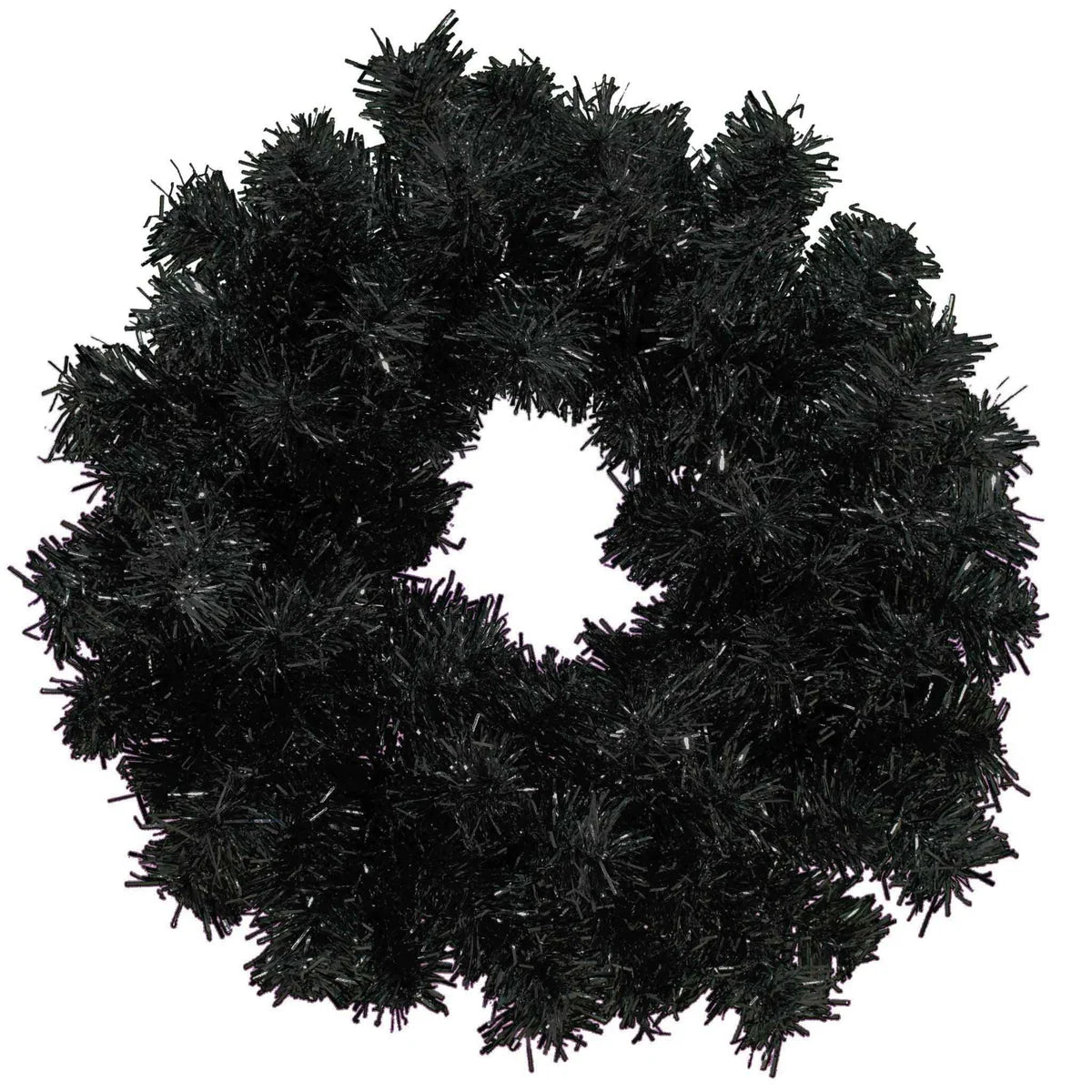 BLACK TINSEL CHRISTMAS WREATHS