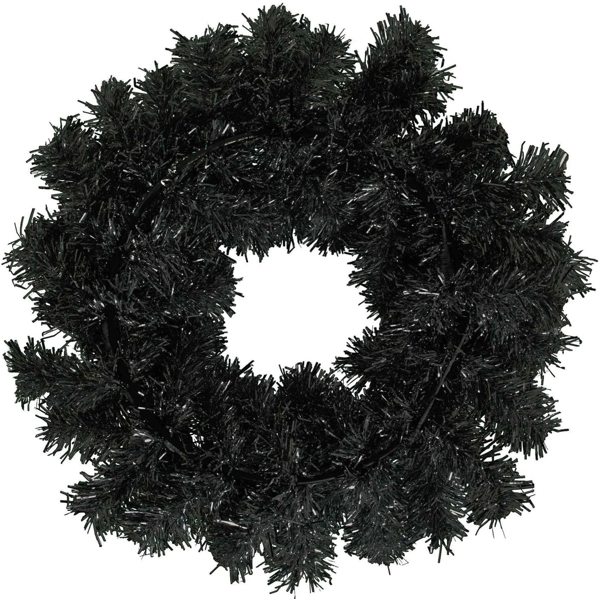 BLACK TINSEL CHRISTMAS WREATHS