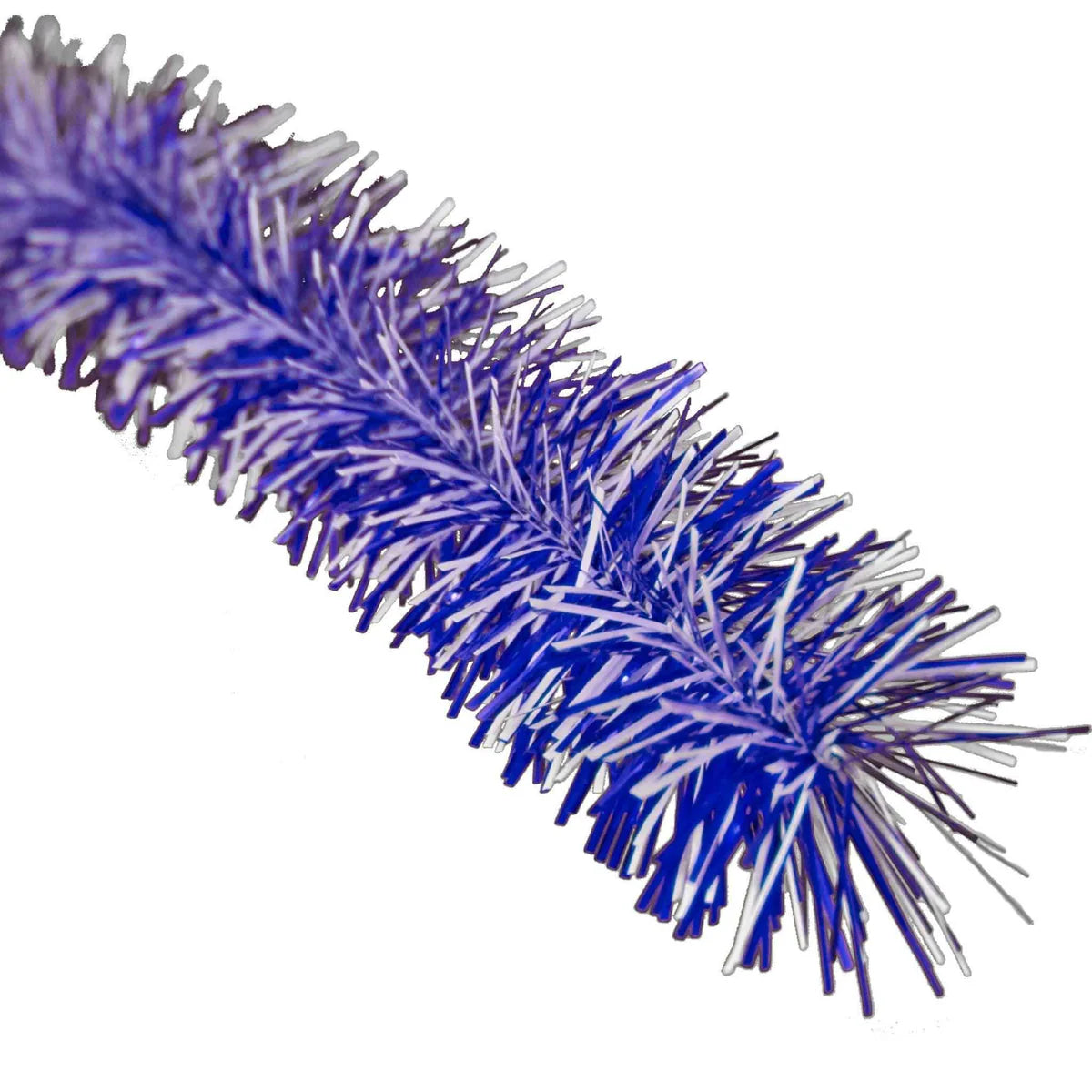 BLUE AND WHITE TINSEL GARLAND